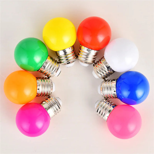 Wholesale Custom Logo Glass Filament Bulb Vintage Soft Led Light Bulb G45 E27 B22 Christmas Small Color Colorful Led Lights