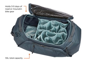 Muestra gratuita de bolsa de bicicleta 2 en 1 para portaequipajes, bolsa para portaequipajes 100% impermeable (negro-carbono 22L) - Product Image 4