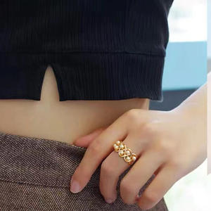 WENCHI S925 <b>Silver</b> Ring DIY Trendy Jewelry with Inlay 3-5mm <b>Beads</b> and Empty Support Model 12051 China - Product Image 4