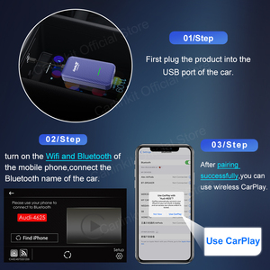 Carlinkit 4.0 Android <span class=keywords><strong>Auto</strong></span> Smart Box CP2A Installation facile Adaptateur CarPlay filaire vers sans fil <span class=keywords><strong>Mercedes</strong></span> Classe C W205 CarPlay - Product Image 4