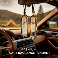 Diffuseur d'huiles essentielles pour voiture TopOne en gros, flacon de parfum vide pour décoration automobile avec cadre de luxe et corde