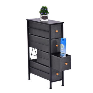 Cajonera Vertical <span class=keywords><strong>Estrecha</strong></span> Personalizable, Cajonera Delgada con Estructura de Hierro, Torre de Almacenamiento de 4 <span class=keywords><strong>Cajones</strong></span>, Cómoda de Gran Capacidad - Product Image 5