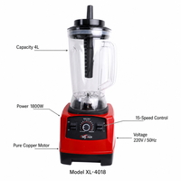 Mixeur Électrique 1800W avec Moteur en Cuivre Pur, 4L, pour Smoothies, Lait de Soja et Jus de Fruits, Idéal pour la Cuisine Domestique