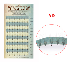 Personnalisé 2D 3D 4D 5D 6D Premade Volume C D Curl Fan Lash Clover <span class=keywords><strong>Extension</strong></span> de <span class=keywords><strong>cils</strong></span> à tige courte Votre marque OEM Private Label - Product Image 6