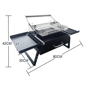 Parrilla Giratoria para Maletas, Parrilla Portátil para Acampar, Cesta para Asar con Rejilla Abatible, Parrilla Plegable para Exteriores - Product Image 2
