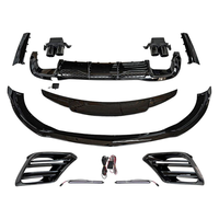 Kit carrosserie de conversion style B pour Mercedes Benz Classe S W223 2021-2022 : Lame de pare-chocs avant, diffuseur arrière, jupes latérales et spoiler