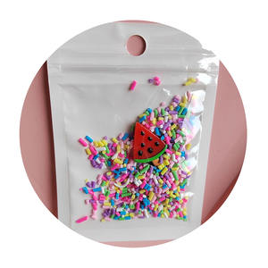 En gros Coloré Minuscule Argile Sprinkles Ornement Résine Dessin Animé Polymère Artisanat Charmes Slime Pastèque Thème Vendre Un Sac Pas Cher - Product Image 2