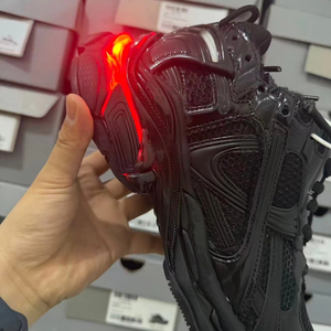 2026 New Premium Black <b>Mesh</b> LED Light-Up Chunky Sneakers Glowing Techwear Thick Sole Casual Shoes - Product Image 1