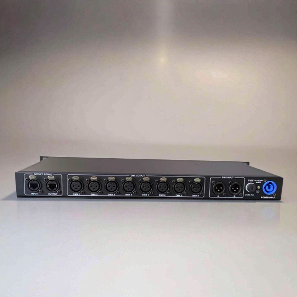 Преобразователь Artnet для системы светового сигнала DMX512, 8-портовый DMX Artnet Ethernet, осветительное оборудование