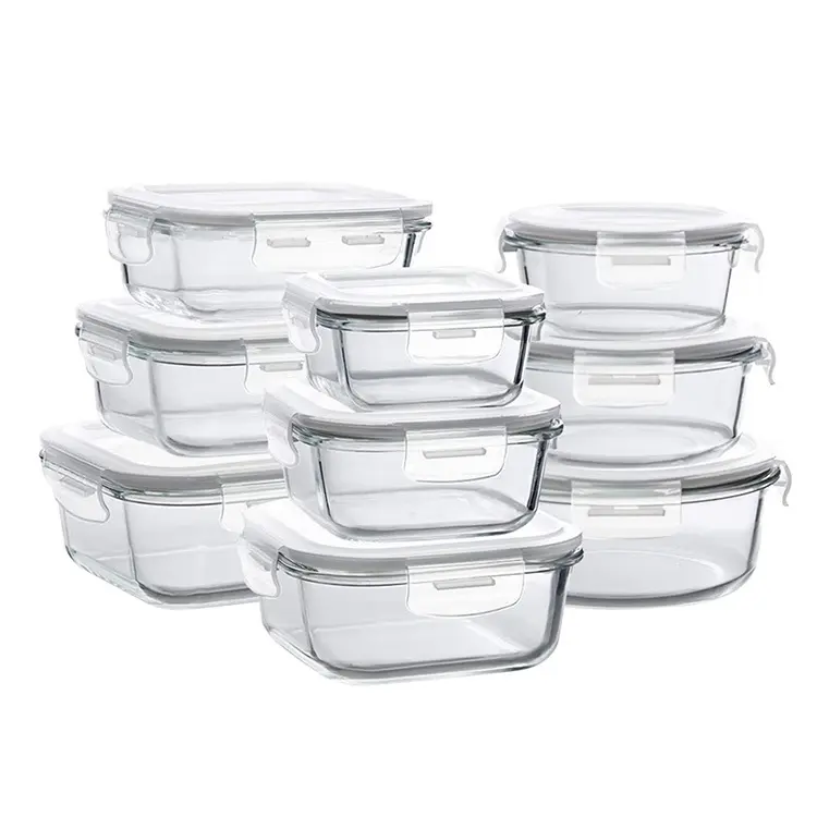 Professional Kitchen Organizer Grains Beans Storage Jar Glass Kitchen Storage Food Container Refrigerator Container Set