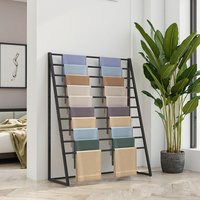 Nouveau style, fabricant sur mesure, présentoirs de sol modernes en fer et métal pour tissus, supports à tapis et présentoirs à foulards