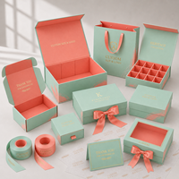 Boîte d'emballage en carton rigide de luxe avec logo en feuille d'or personnalisée en gros pour les boîtes d'abonnement et les kits de beauté PR