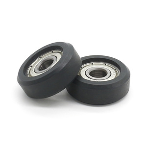 Manufacturer Supplies 608ZZ <b>Bearing</b>-Coated Polyurethane (PU) Flat Silent Track Guide Wheels 8*30*11mm for <b>Linear</b> Guides - Product Image 1