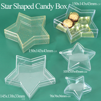 Caja de Chocolate Personalizada SUNSHING en Forma de Estrella PS con Tapa, Caja de Regalo Acrílica Pequeña, Contenedores Transparentes de Plástico para Exhibición de Dulces