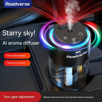 Diffuseur intelligent pour voiture Roadverse 150 ml, démarrage et arrêt automatiques, désodorisant avec lumière ambiante, 5 niveaux de pulvérisation réglables pour la maison et le bureau