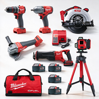 Ensemble d'outils électriques sans fil Milwaukee MHcTpyMeHT 18V pour la construction, le perçage et le fixation, avec accessoires complets
