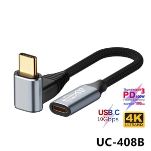 3.2 USB Gen2 10Gbps Thunderbolt cavo a gomito USB C 4K <span class=keywords><strong>Vidio</strong></span> tipo C 5A 100W tipo-C cavo rapido per Macbook Pro USB3.1 Gen2 cavo - Product Image 4