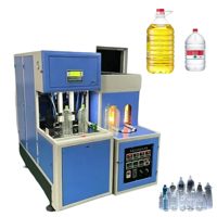 Équipement de moulage par soufflage de plastique 2 cavités 3L semi-automatique PET certifié CE Intertek 700-1000BPH pour bouteilles de jus, d'eau et d'huile
