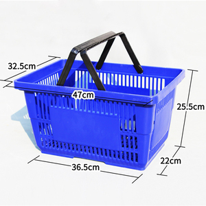 Supermarket Trade Assurance Grocery <strong>Baskets</strong> Durable <strong>Plastic</strong> <strong>Basket</strong> for Shopping - Product Image 4