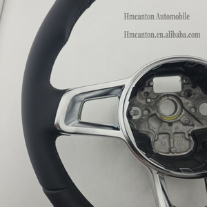 Nuevo Producto, Volante de Cuero Suave con Costuras Negras para Volkswagen, para VW GTI7 Golf MK7 - Product Image 3