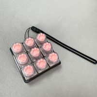 Porte-clés LED en plastique avec bouton de clavier, jouet anti-stress à impression sérigraphiée, idéal pour les cadeaux promotionnels