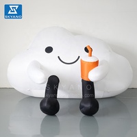 Poupée gonflable nuage de dessin animé nuage décoration ballon bulle art nuage sculpture gonflable art décoration