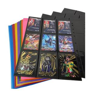   Classeur à anneaux PP noir pour cartes à collectionner, 11 trous, double face, 9 pochettes, avec couverture en PVC, pages de rangement pour cartes à insérer latéralement - Product Image 1