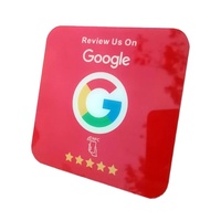 Plaque NFC personnalisée en acrylique pour avis Google avec mini-étiquette RFID, autocollants de paiement, code QR, puces NTAG213 étanches