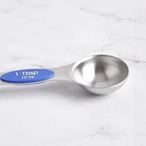 Of 8 Colors Stainless Steel Dual Sided Magnetic Measuring Spoons Set Fits in <b>Spice</b> <b>Jars</b> Multi-Color - Product Image 2