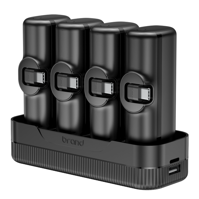 Ultra-Compact 5000mAh 4-in-1 Capsule Power Bank Station 20W/10W PD22.5w Charger for Travel & Office Family Share