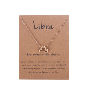 Colliers des 12 constellations pour femmes, collier du <span class=keywords><strong>signe</strong></span> du zodiaque pour femmes, collier de constellation, cadeau <span class=keywords><strong>astrologique</strong></span> du zodiaque - Product Image 4