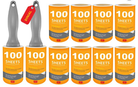 110 Blätter 100 Blätter pro Rolle Lint-Roller für Haustierhaar Extra-Klebstoffentferner Gesamtbetrag aktualisierte Griffe mit 10 Nachfüllungen