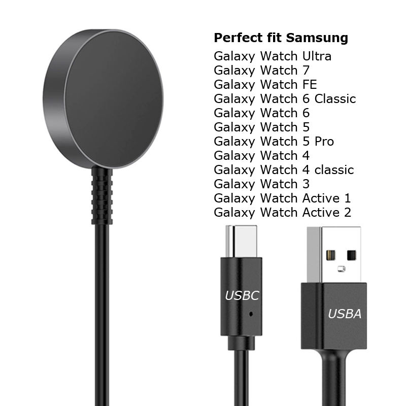 Para Samsung Galaxy Watch FE Cargador USBC Base de carga