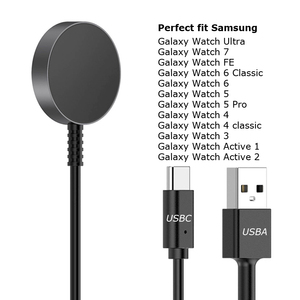 Pour Samsung <span class=keywords><strong>Galaxy</strong></span> <span class=keywords><strong>Watch</strong></span> 7 6 5 4 3 FE <span class=keywords><strong>Chargeur</strong></span> USBC Base de charge pour Samsung <span class=keywords><strong>Galaxy</strong></span> <span class=keywords><strong>Active</strong></span> <span class=keywords><strong>2</strong></span> <span class=keywords><strong>Chargeur</strong></span> de montre sans fil - Product Image 5