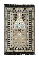 Tapis de prière authentique oriental Anatolien Shark Anatolia (80x124 cm) motif Kilim en coton et polyester lavable pour la maison et l'extérieur