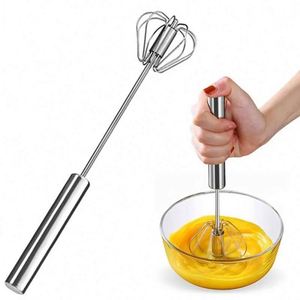 Batidora de Huevos Semiautomática de Acero Inoxidable, Herramienta de Cocina para Repostería, Batidora Manual - Product Image 2