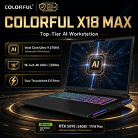 Computadora Portátil de Alto Rendimiento para Juegos y Programación Profesional, Colorida, de 18 Pulgadas, con IA Ultra 9 275HX, RTX 5090 de 24GB, Reemplazo de PC de Escritorio