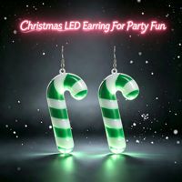 Boucles d'oreilles lumineuses scintillantes pour Noël et les fêtes, idéales pour les cadeaux de fête, les cadeaux de remerciement, les événements 'Ugly Sweater', et la vente en gros