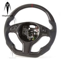 Volant en fibre de carbone adapté à la BMW Série 3 E46 E39 X5 E53 M3 330ci 325i Volant personnalisé en Alcantara avec LED