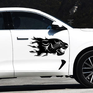 Autocollant personnalisé en vinyle résistant aux UV pour véhicule, couverture des rayures, accessoires de voiture, <span class=keywords><strong>lion</strong></span>, tigre, léopard, autocollants de décoration pour entreprise, bricolage - Product Image 3