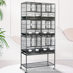 กรงนกขนาดใหญ่สามชั้นกรงเลี้ยงนกแก้วหกช่องเพาะพันธุ์พระซวนขนาดใหญ่ - Product Image 1