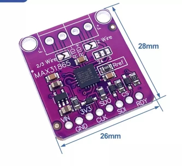 MAX31865 PT100 To PT1000 RTD-To-Digital Converter Board Temperature Thermocouple Sensor Amplifier Module 3.3V/5V