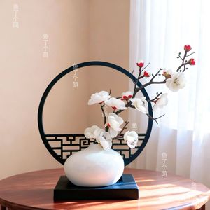 Nouvel Arrangement Floral Artificiel de Fleurs de Prunier Style Chinois en Soie pour Décoration Intérieure et Décoration du Nouvel An Chinois - Product Image 5