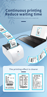 MHT-L58G Label pengiriman murah Printer kode batang Mini 58mm mesin pencetak stiker Label termal Printer