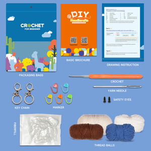مجموعة مواد الكروشيه على شكل قرد الحيوان للمبتدئين مع فيديو تعليمي وتعليمات خطوة بخطوة - Product Image 4