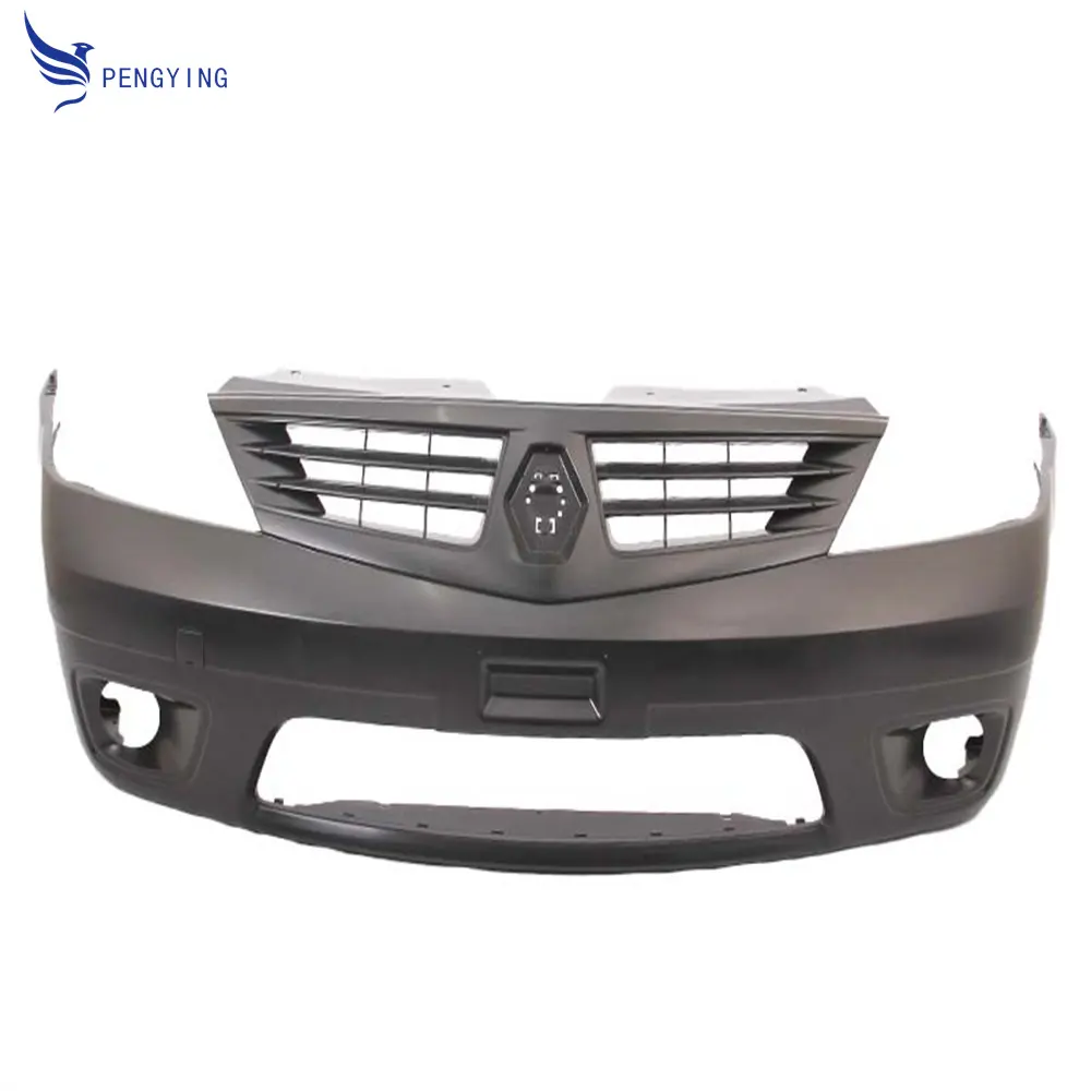 Renault Logan 09-12 Front Bumper with Grille and Fog Light Holes