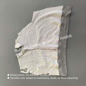 Paños de limpieza 100% reciclados de algodón recuperado, bolsa de 100 kg, paños de limpieza de vellón, paños de limpieza de sudadera - Product Image 3