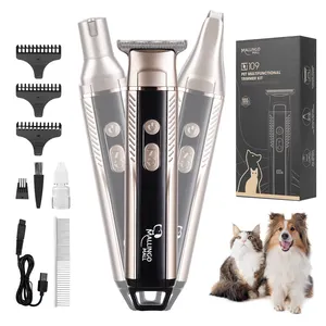 3 In 1 Electric Pet Nail Grinder Claw Trimmer Set Pet Grooming Hair Clippers Kit Shaver Machine For Dog Cat Sheep