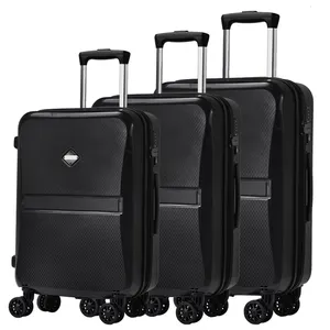Ensemble de bagages 3 pièces anti-rayures en PP à prix d'usine valise rigide pour voyage 20 24 28 pouces bagage à main