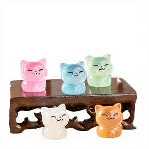 Figura Decorativa de Resina Ecológica con Temática Kawaii en <span class=keywords><strong>3D</strong></span>, Linda Gatita Luminosa de Dibujos Animados, Decoraciones de Graduación - Product Image 4